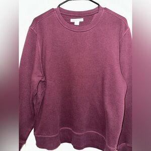 Burgundy Amazon Fleece Crewneck Sweatshirt, L